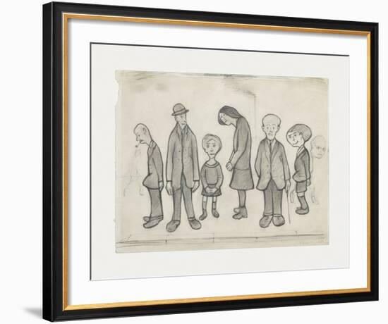 Family Group, 1956-Laurence Stephen Lowry-Framed Premium Giclee Print