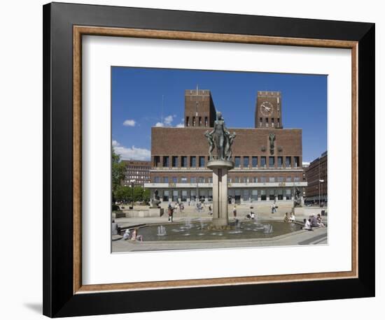 Family Group Bronze Sculpture on the Harbour Side Outside the Town Hall, Oslo, Norway, Scandinavia-James Emmerson-Framed Photographic Print