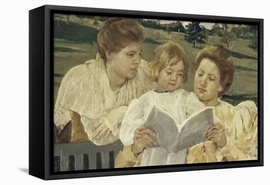 Family Group Reading-Mary Cassatt-Framed Premier Image Canvas