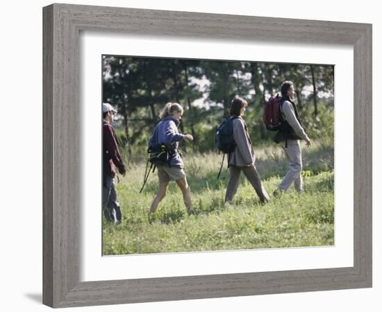 Family Hiking in The Wilderness-null-Framed Photographic Print