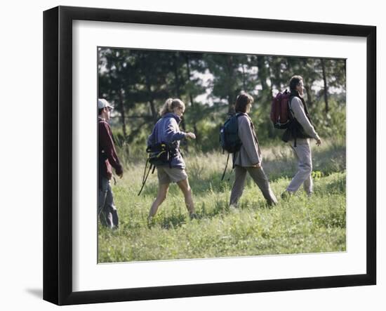 Family Hiking in The Wilderness-null-Framed Photographic Print