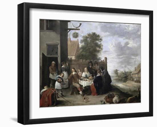 Family Meal-Jan Havicksz Steen-Framed Giclee Print