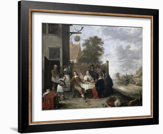 Family Meal-Jan Havicksz Steen-Framed Giclee Print