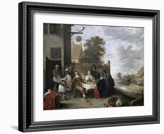 Family Meal-Jan Havicksz Steen-Framed Giclee Print