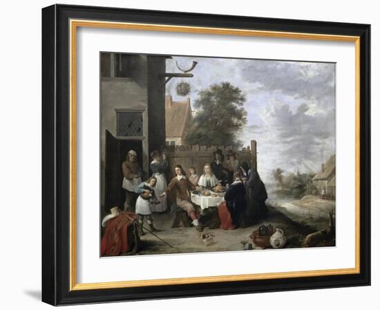 Family Meal-Jan Havicksz Steen-Framed Giclee Print