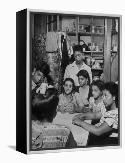 Family of Immigrants from Puerto Rico-null-Framed Premier Image Canvas