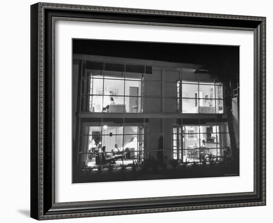 Family of John F. Keefe Seen in Four Rooms of the "Hangar House"-Ed Clark-Framed Photographic Print