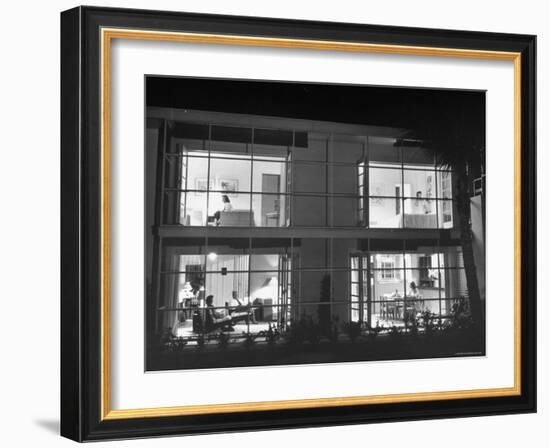 Family of John F. Keefe Seen in Four Rooms of the "Hangar House"-Ed Clark-Framed Photographic Print