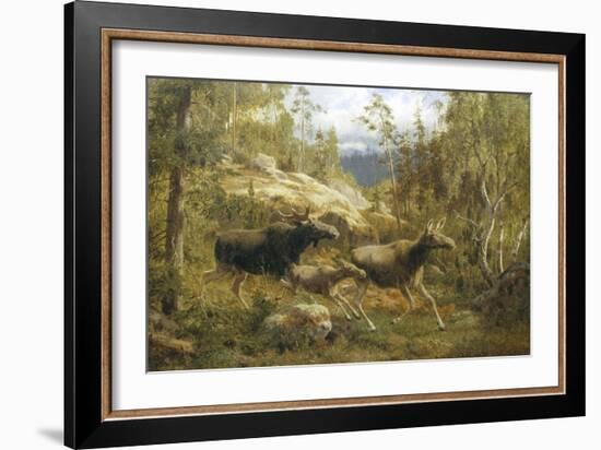 Family of Moose-Carl-henrik Bogh-Framed Giclee Print