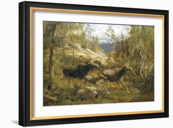 Family of Moose-Carl-henrik Bogh-Framed Giclee Print