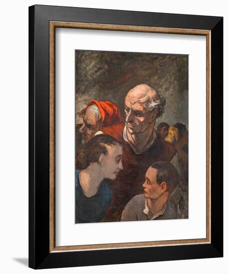 Family on the Barricades-Honoré Daumier-Framed Giclee Print