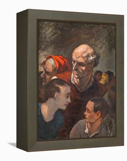 Family on the Barricades-Honoré Daumier-Framed Premier Image Canvas