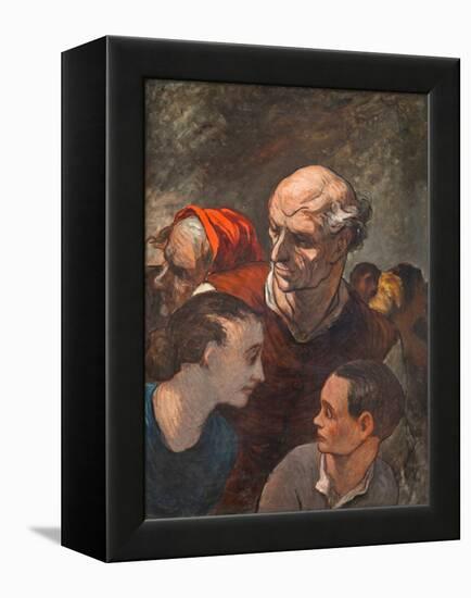 Family on the Barricades-Honoré Daumier-Framed Premier Image Canvas