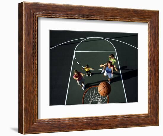 Family Playing Basketball Together-Bill Bachmann-Framed Photographic Print