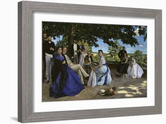 Family Portrait, c.1867-Frederic Bazille-Framed Giclee Print