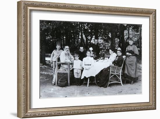 Family Portrait of the Author Leo N. Tolstoy, from the Studio of Scherer, Nabholz and Co.-Russian Photographer-Framed Giclee Print