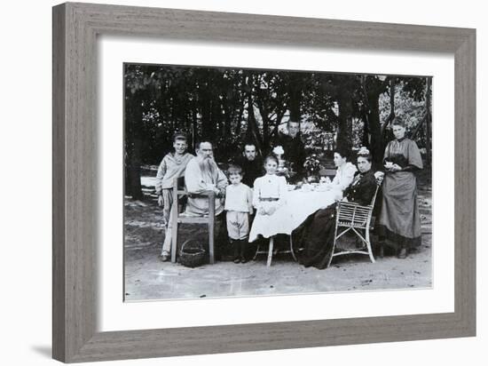 Family Portrait of the Author Leo N. Tolstoy, from the Studio of Scherer, Nabholz and Co.-Russian Photographer-Framed Giclee Print