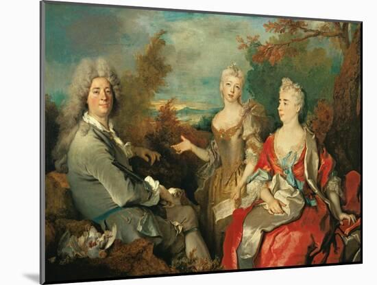 Family Portrait-Nicolas de Largilliere-Mounted Giclee Print