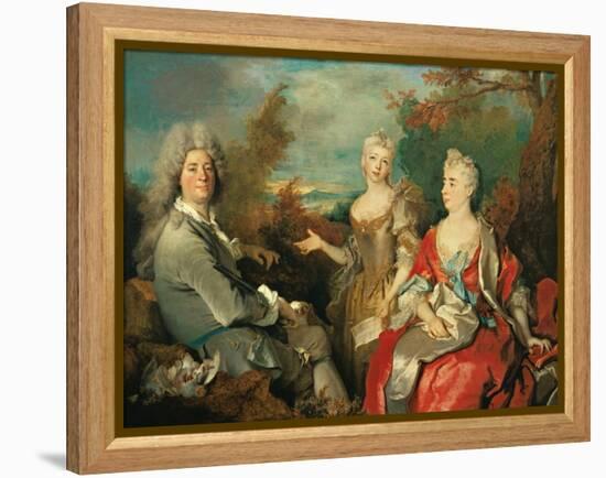 Family Portrait-Nicolas de Largilliere-Framed Premier Image Canvas