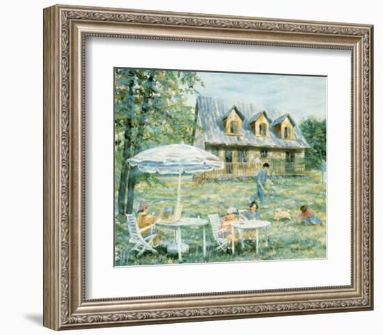 Family Relaxation-Hélène Léveillée-Framed Art Print