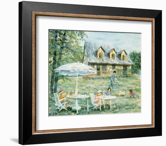 Family Relaxation-Hélène Léveillée-Framed Art Print