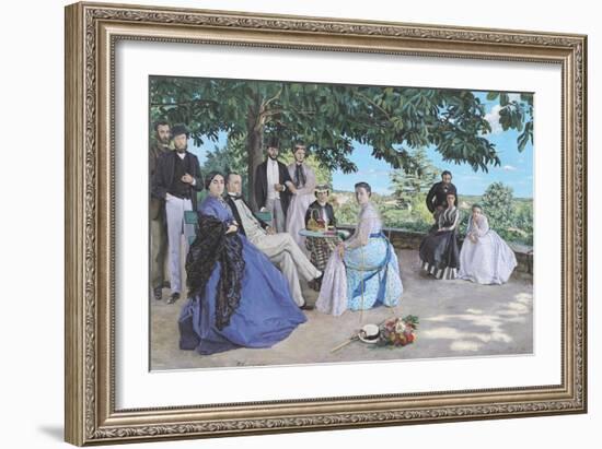 Family Reunion, 1867-Frederic Bazille-Framed Giclee Print