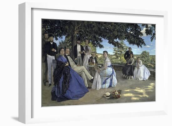 Family Reunion, c.1867-Frederic Bazille-Framed Giclee Print