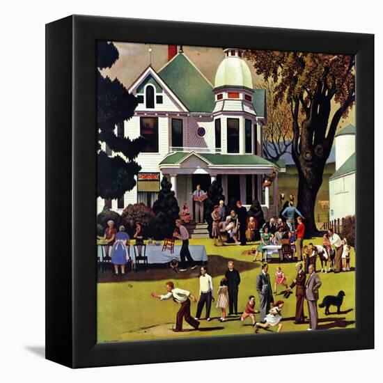 "Family Reunion," October 20, 1945-John Falter-Framed Premier Image Canvas