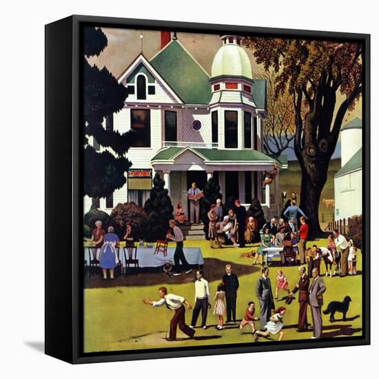 "Family Reunion," October 20, 1945-John Falter-Framed Premier Image Canvas