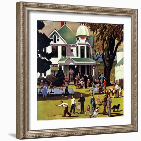 "Family Reunion," October 20, 1945-John Falter-Framed Giclee Print