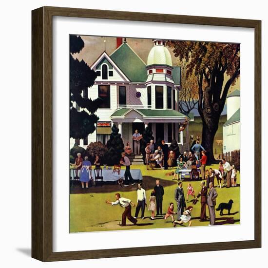 "Family Reunion," October 20, 1945-John Falter-Framed Giclee Print