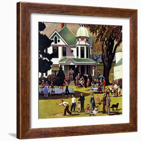 "Family Reunion," October 20, 1945-John Falter-Framed Giclee Print