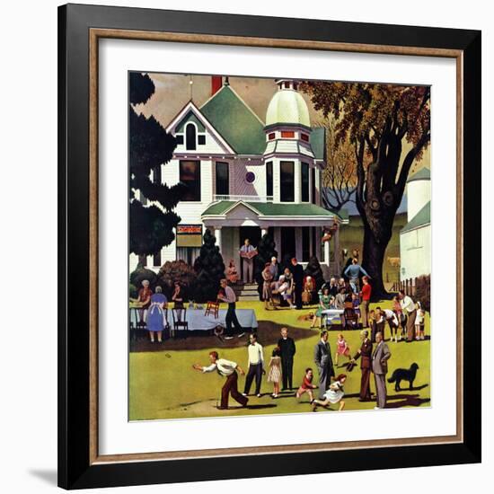 "Family Reunion," October 20, 1945-John Falter-Framed Giclee Print