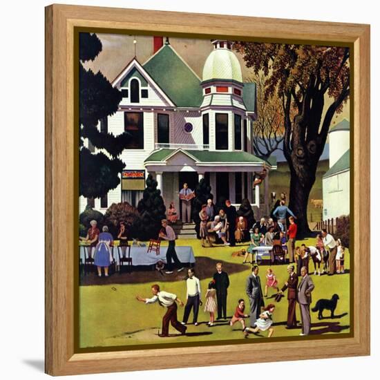 "Family Reunion," October 20, 1945-John Falter-Framed Premier Image Canvas