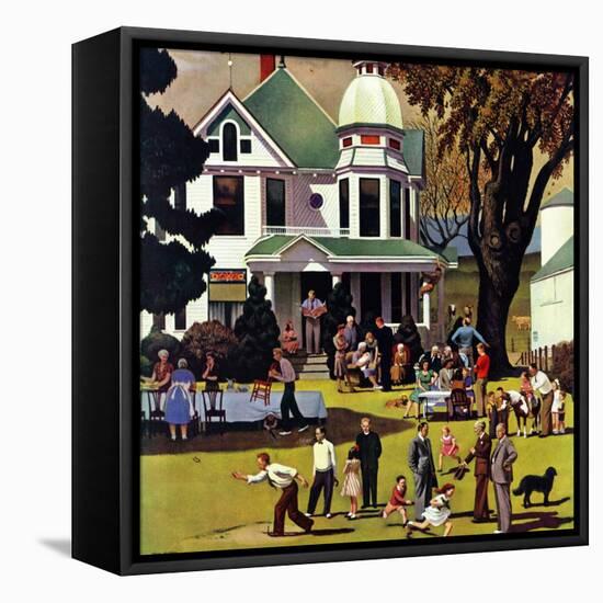 "Family Reunion," October 20, 1945-John Falter-Framed Premier Image Canvas