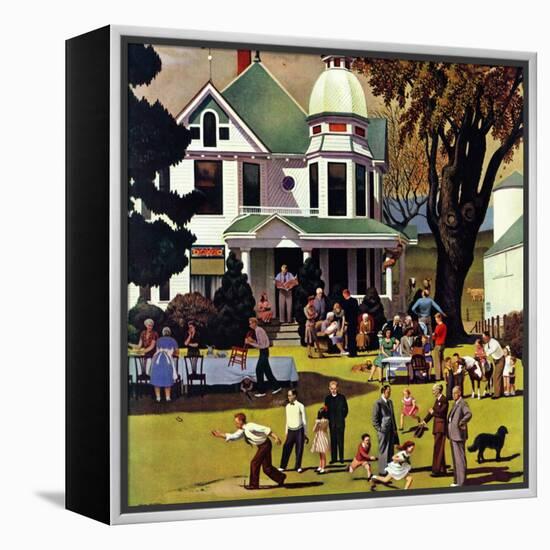 "Family Reunion," October 20, 1945-John Falter-Framed Premier Image Canvas