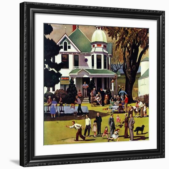 "Family Reunion," October 20, 1945-John Falter-Framed Giclee Print