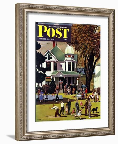 "Family Reunion," Saturday Evening Post Cover, October 20, 1945-John Falter-Framed Giclee Print