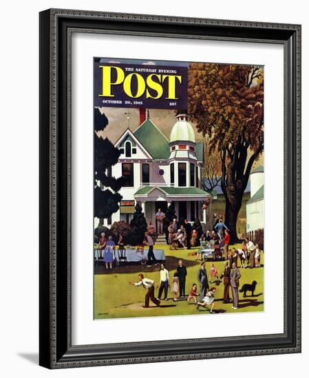 "Family Reunion," Saturday Evening Post Cover, October 20, 1945-John Falter-Framed Giclee Print