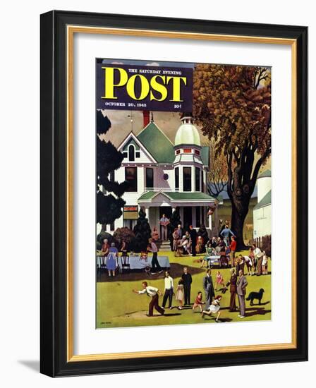 "Family Reunion," Saturday Evening Post Cover, October 20, 1945-John Falter-Framed Giclee Print