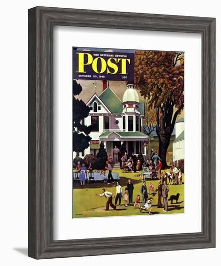 "Family Reunion," Saturday Evening Post Cover, October 20, 1945-John Falter-Framed Giclee Print