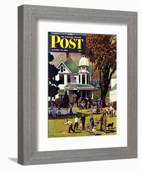 "Family Reunion," Saturday Evening Post Cover, October 20, 1945-John Falter-Framed Giclee Print