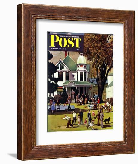 "Family Reunion," Saturday Evening Post Cover, October 20, 1945-John Falter-Framed Giclee Print