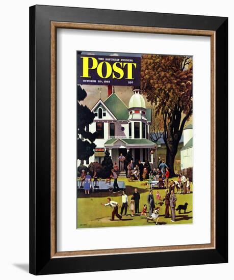 "Family Reunion," Saturday Evening Post Cover, October 20, 1945-John Falter-Framed Giclee Print