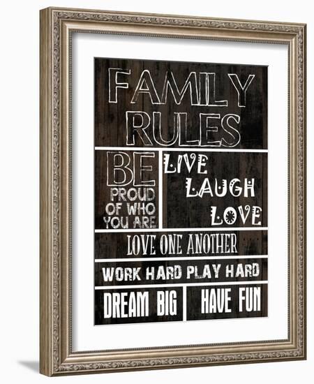 Family Rules B-Sheldon Lewis-Framed Art Print