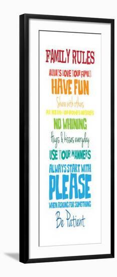 Family Rules Rainbow-Jace Grey-Framed Art Print