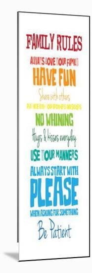 Family Rules Rainbow-Jace Grey-Mounted Art Print