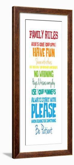 Family Rules Rainbow-Jace Grey-Framed Art Print