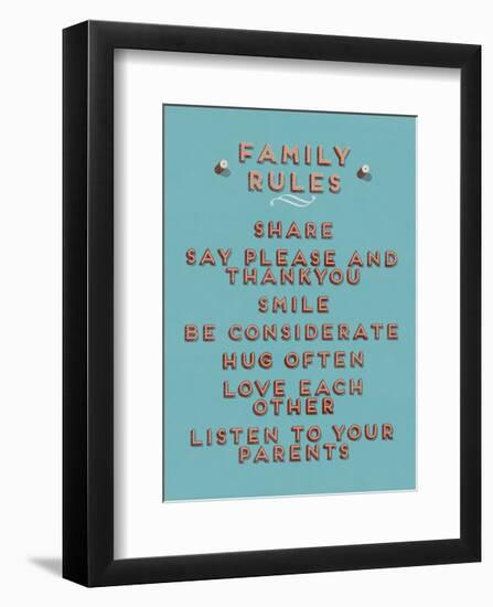 Family Rules-null-Framed Art Print