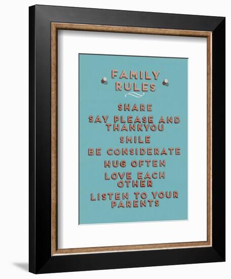 Family Rules-null-Framed Art Print